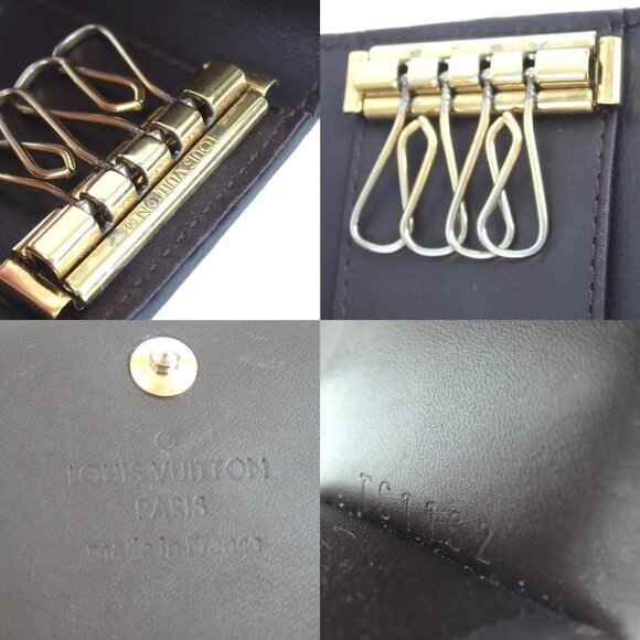 740138AP (C6) Louis Vuitton Key Case Multicles 4 Purple Monogram Vernis - Picture 9 of 10